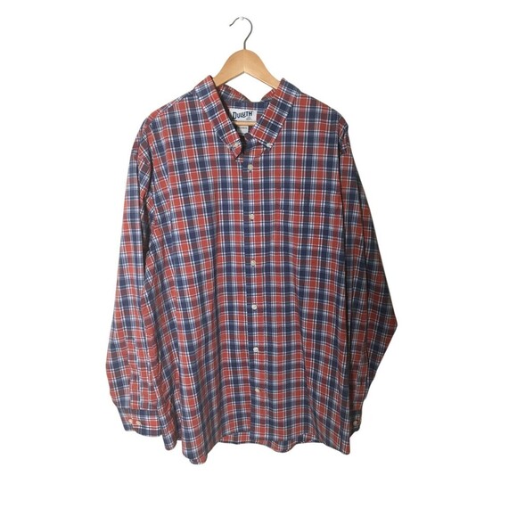 Duluth Shirt Men's Size 2XL Blue Red Plaid Relaxed Fit Button Up - Picture 1 of 6